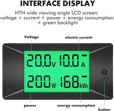 Digitale Ampèremeter en Voltmeter - Accutester 0~300V/300A, Energie- en Vermogensmeter