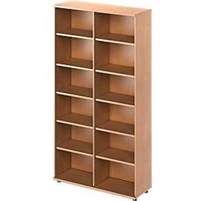 Schäfer Shop Genius open kast TETRIS WOOD, 6 OH, hoogte incl. glijders, tussenschot, B 1200 mm, beuken afwerking