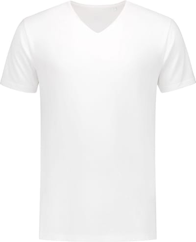 L&S T-shirt V-neck fine cotton elasthan