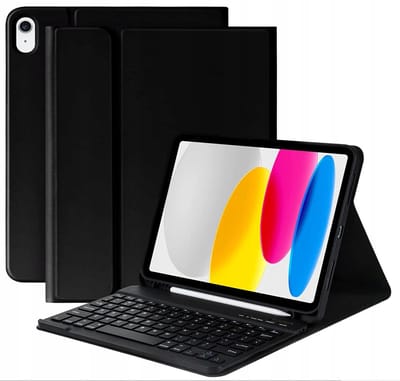 EtuiTab - Toetsenbordcover - Apple iPad 10.9 10 GEN 2022/iPad 11 A16 11GEN 2025 - Zwart - Bluetooth - Eco-leer