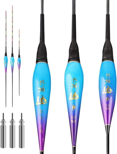 Set van 3 LED Vissersfloats voor Dag- en Nachtgebruik, Ideaal voor Karper- en Zoetwatervissen, Waterdichte Nano Materialen