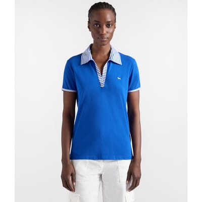 paal met gestreepte details sorbet vrouw blauw