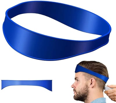 Siliconen Kapsel Band Voor Thuis Trimmen Haar Hals Gids Hoofdband Haar Styler Kapper Styling Tool Scheren Kappers Nette Kapsel - Blauw