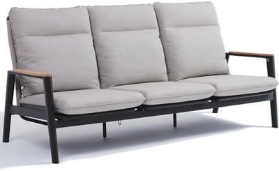 Alzano 3-zitsbank zand rope aluminium antraciet