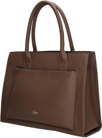 Charm London Pentonville Laptoptas 13,3 inch - Shopper - Laptopvak - Schouderband - Mokka
