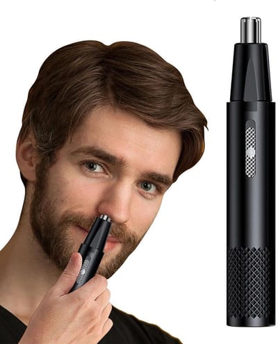 LISM-Neus-/oorhaartrimmer, USB oplaadbaar, professionele trimmer met 6000 toeren per minuut, precisie-verzorgingsapparaat voor zowel mannen als vrouwen, compact formaat 15 x 1 cm, zwart.