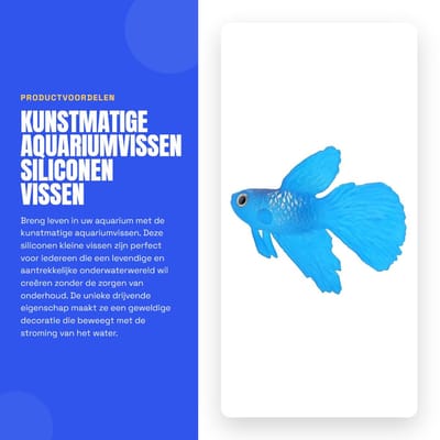 Dailygoods- Aquariumvissen Kunstmatig - Siliconen Vissen - Drijvende Decoratie - Kleine Vissen - Bewegende Vissen - Geschikt voor Aquarium - Decoratievis