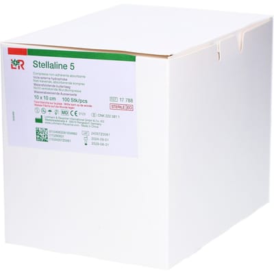Lohmann & Rauscher Stellaline 5 Niet-Klevende Absorberende Kompressen Steriel 10x10cm 100 Compressen