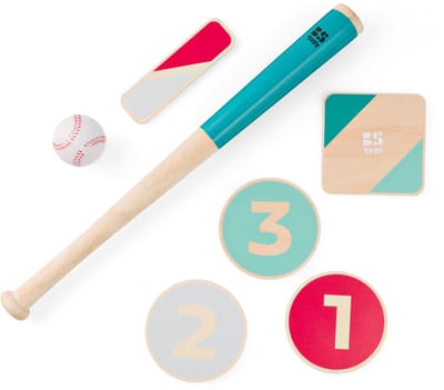 BS Toys – Honkbal Startset – Buitenspel – Honkbalset van FSC hout – Vanaf 8 jaar