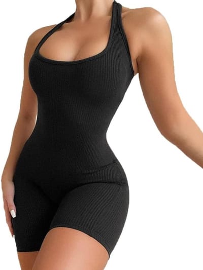 Verleidelijke Bodycon Jumpsuit voor Dames, Mouwloze Tank Bodysuit, Perfect voor Zomer en Feestjes, Comfortabel en Stijlvol