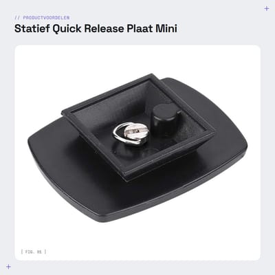 Dailygoods- Statief Quick Release Plaat 35mm - Mini Draagbare Houder - Antislip Pads - Geschikt voor Yunteng - Eenvoudige Installatie - Lichtgewicht - Camera Mount