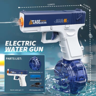 Gesimuleerde Schiet- en Terugslag Elektrisch Waterpistool Speelgoed Kinderen Automatische Sensor Lichten Pistool Zomer Buiten Strand Speelgoed white