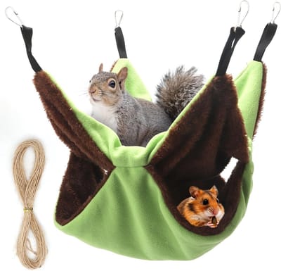 Hangmat voor Kleine Dieren, Warm Bed voor Cavia's en Hamsters, Ideaal voor Ferrets en Ratjes, Dierenverblijf Accessoire