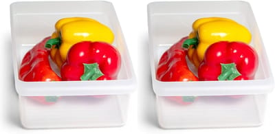 Novaliv 2X koelkastorganizer 30,5 x 7,5 x 16 cm BPA-vrije keukenorganisatie Gemaakt in Duitsland Koelkastorganisatie Voedselveilige opslag Huishoudelijk Vaatwasserbestendig Organisatiesysteem Keuken