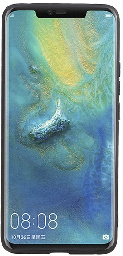 Grip Stand Hardcase Backcover - Telefoonhoesje - Achterkant Hoesje - Geschikt voor Huawei Mate 20 Pro - Bruin