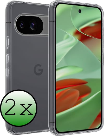 Hoesje 2 Stuks - Geschikt voor Google Pixel 10 - Sterk & Shockproof - Case Siliconen - Back Cover - Telefoon Hoes - Transparant