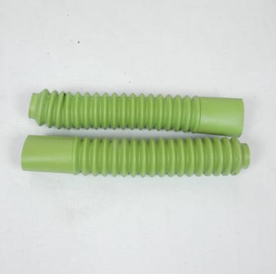 Paire soufflet protection de fourche Ø32mm 340mm Vert 3AS Racing pour moto Neuf