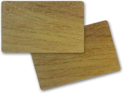 Ultracard PVC card m. houtmotief, pk a 500 stuks