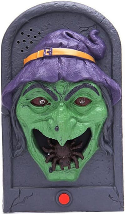 Deurbel Pompoen - Enge Decoratie - Halloween Versieren - Licht en Geluid - 19.5 cm - Willekeurig