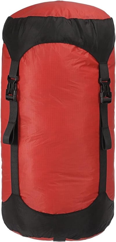 Compressie Zak - Opbergzak Slaapzak - Outdoor Kamperen Reizen - Waterdicht Lichtgewicht - 27x58cm 35L - Rood