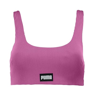 Puma Dames/Dames Streep Ronde Hals Bikinitop (Roze)