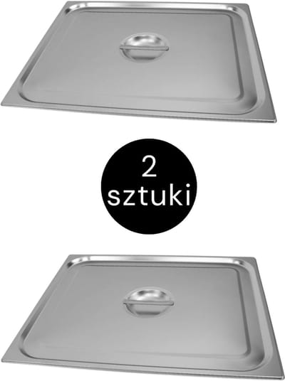 MEGA-M Gastronorm Deksel - GN 2/1 Set van 2 stuks - 650x530 mm - Roestvrij Staal