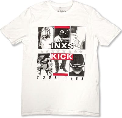 INXS - KICK Tour Heren T-shirt - S - Wit