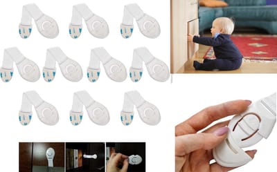 ***Kinder Veiligheidsslot – Afsluiten van Kasten, Lades en Apparatuur – Drukslot – 5 Stuks - van Heble®***