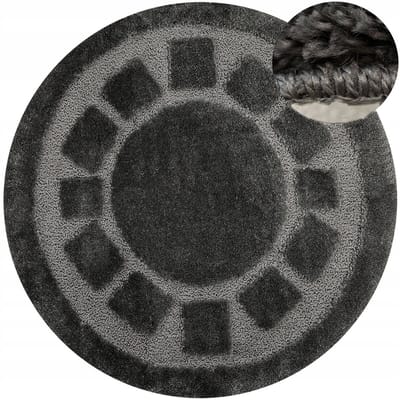 Ronde Antislip Badmat Ocean Donkergrijs Ø 100 cm