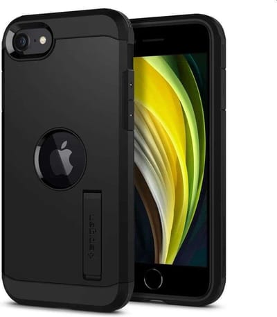 Geschikt voor Hoesje Apple iPhone SE (2020) - Spigen Tough Armor Case - Zwart
