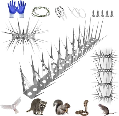DnA® Duivenverjager - Duivenpinnen - Vogelpinnen - Duivenpinnen Met Plakstrip - Zilver - 100cm x 6cm x 5cm