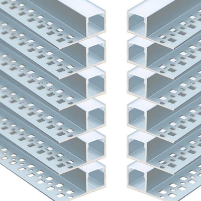 12 Meter Aluminium Profiel voor LED Strips - Naadloze Inbouw - Inclusief Melkwitte Afdekking