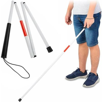 NBAP® Wandelstok Opvouwbaar - Wandelstokken Dames en Heren - Wit