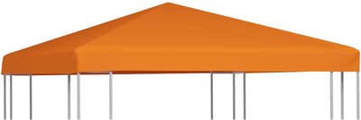Paviljondak 3x3 m - Reserveonderdelen Dak - 310 g/m² Waterdicht Polyester met PVC Coating - Oranje - Universeel Dakzeil - Inclusief 16 Klittenbandsluitingen