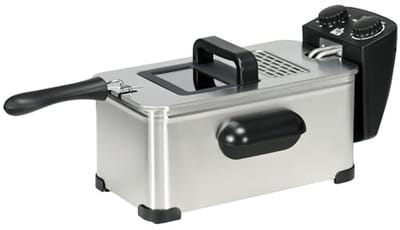 Oliefriteuse 3 L met Instelbare Temperatuur en Timer - Roestvrij Staal