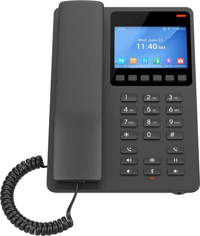 IP Telefoon - VoIP Telefoon - Zakelijk Communiceren - Ingebouwde Wifi - 3.5 inch scherm - Wit