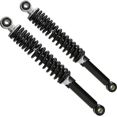 MKX Schokbrekerset 340mm Gilera Citta, Puch Maxi, Tomos zwart/chroom
