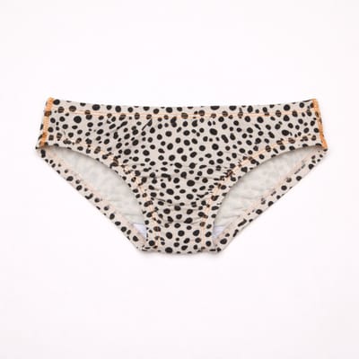 Ducksday - Bikinibroek voor meisje - UV-werend UPF50+ - Sneldrogend materiaal - Moana - Beige met stippen - maat 2 jaar