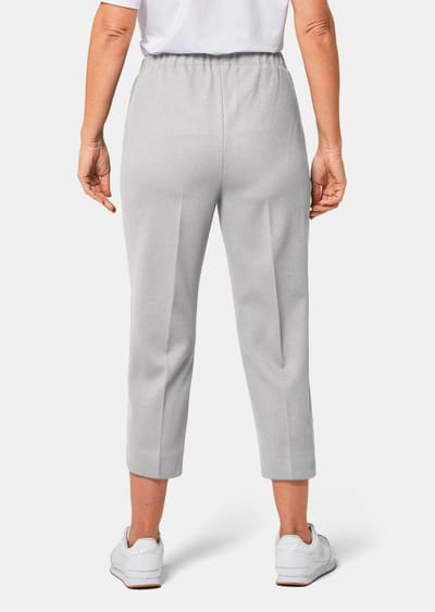 Comfortabele 7/8-ribbroek CARLA - grijs - Gr. 38 van Goldner Fashion
