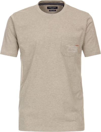 Casa Moda T-shirt Met Borstzak Katoen 944189100-668 Beige - L
