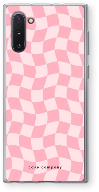 Case Company® - Hoesje geschikt voor Samsung Galaxy Note 10 hoesje - Grid Roos - Soft Cover Telefoonhoesje - Bescherming aan alle Kanten en Schermrand