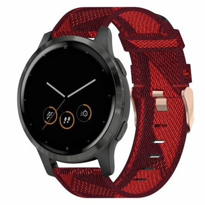 By Qubix - geschikt voor Huawei Watch GT 6 / GT 7 - 41mm - Canvas nylon bandje - Rood