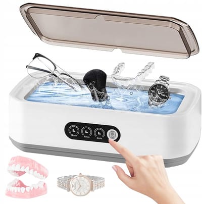 Ultrasoon Reiniger - Sieraden Reiniger - 48kHz Hoge Frequentie & 650ml Grote Capaciteit - 3 Timerstanden - Zacht & Diep Reinigen - Voor Bril, Sieraden & Gebitsprothese