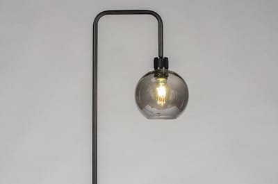 Lumidora Vloerlamp 74035 - MARIEKE - E27 - Zwart - Grijs - Metaal