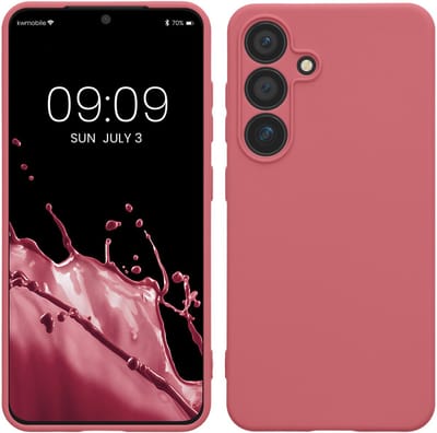 kwmobile telefoonhoesje geschikt voor Samsung Galaxy S25 - Hoesje voor smartphone - Precisie camera uitsnede - In donkerroze