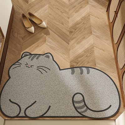 Deur Anti-fouling Mat Schattige Cartoon Huisdier Zijdering Kan Worden Geknipt Deur Anti-fouling Mat Portiek Schrapen Modder Stof 40 * 60Cm