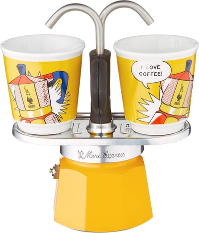 Dailygoods - Mini Express Koffiepot met 2 Bekers - Perfect voor Espresso