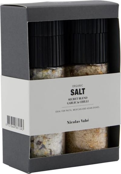 Nicolas Vahe Cadeaubox Organic Secret blend & Salt, Garlic & Chilli salt