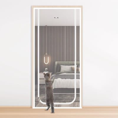 Huisdierdeur 85x200cm, Pet Curtain met Dubbele Rits, Slijtvast Versterkt Net voor Katten en Honden, Ideaal voor Toegang en Ventilatie