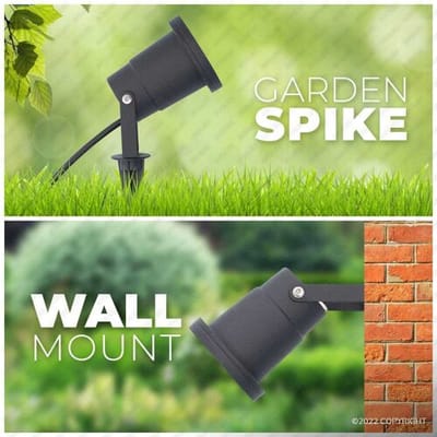 HOFTRONIC LED prikspot - 4 Watt 345 Lumen - Dimbaar - Kantelbaar - 6500K daglicht wit - GU10 - IP64 Waterdicht - Zwart - Tuinspot